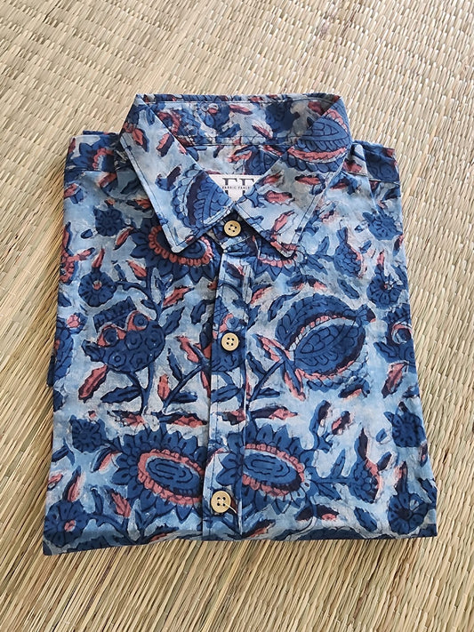 Cotton Full Sleeve Shirt (Handblock Kalamkaari collection)