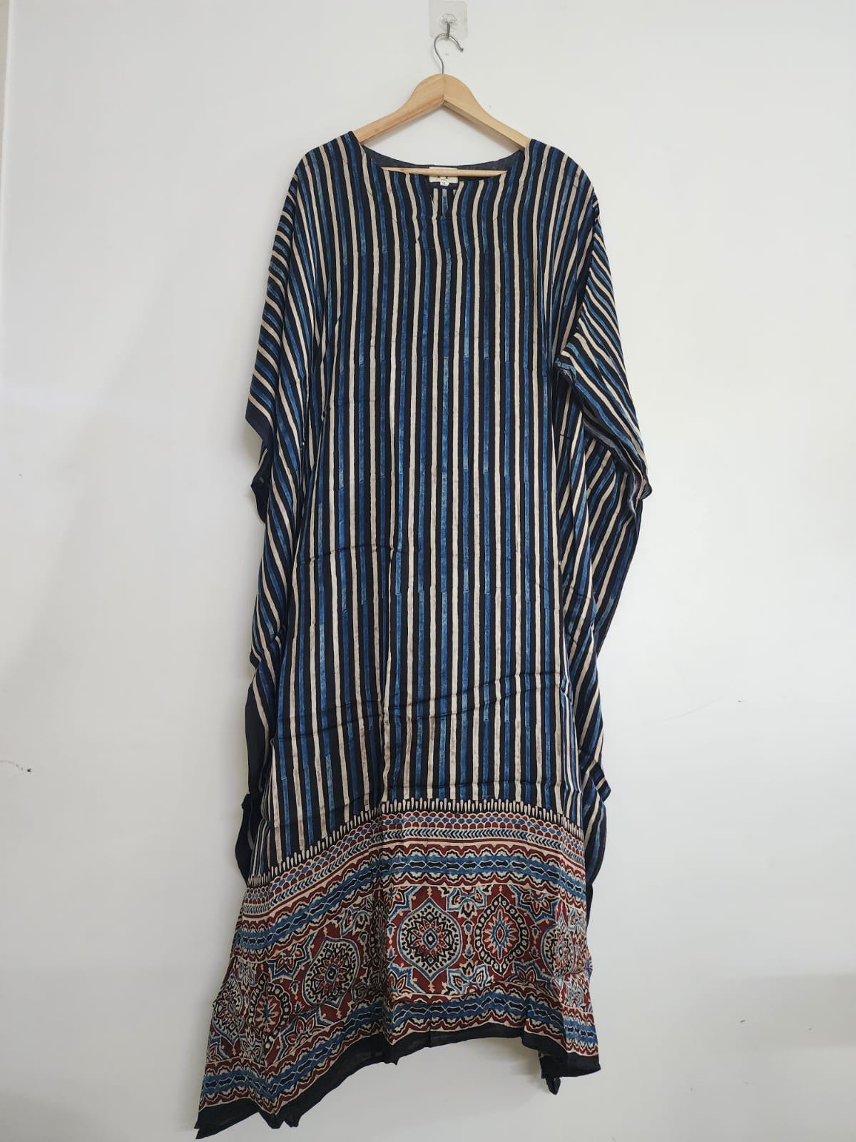 Ajrakh Kaftan in modal silk