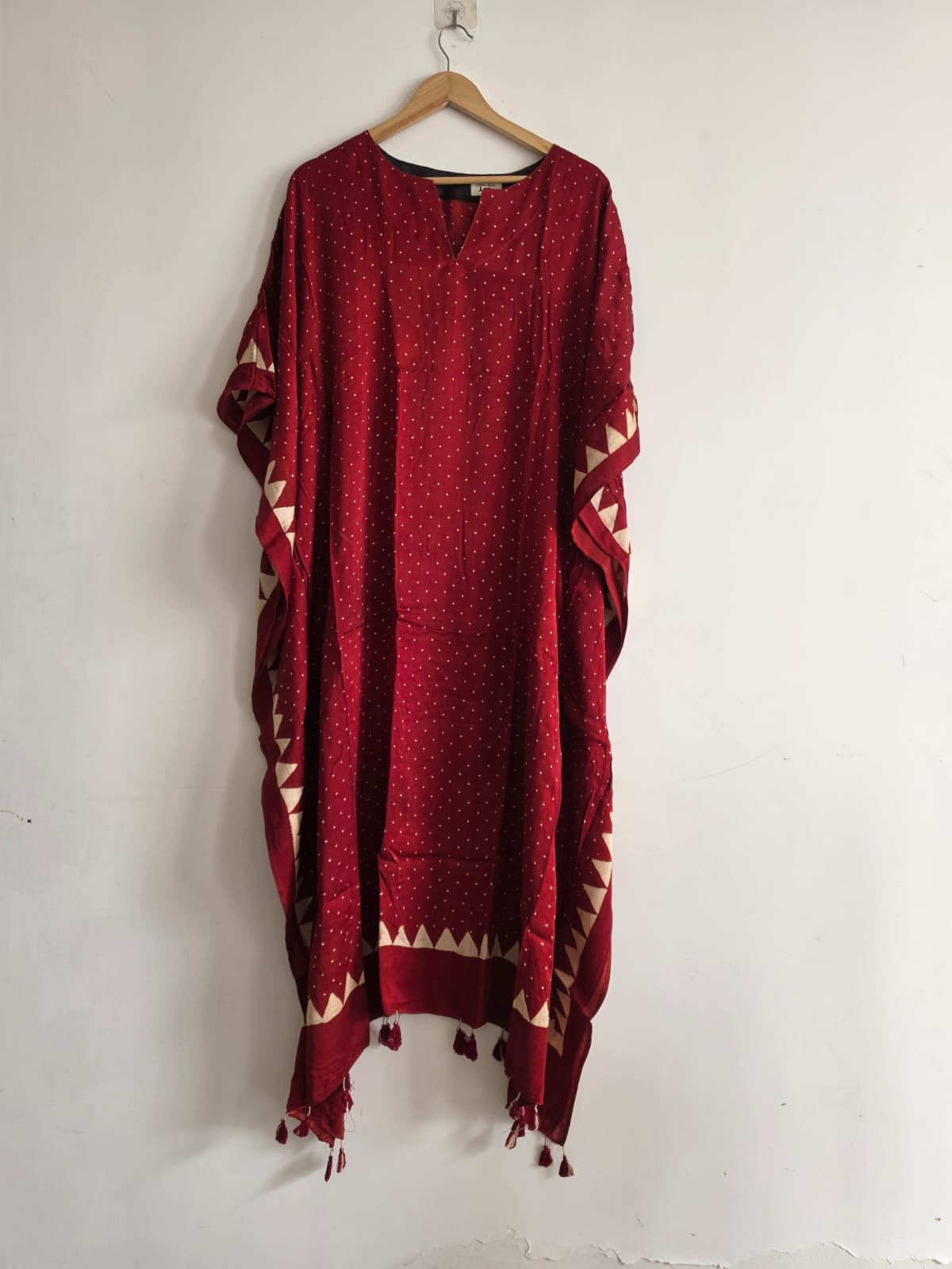 Ajrakh Kaftan in modal silk