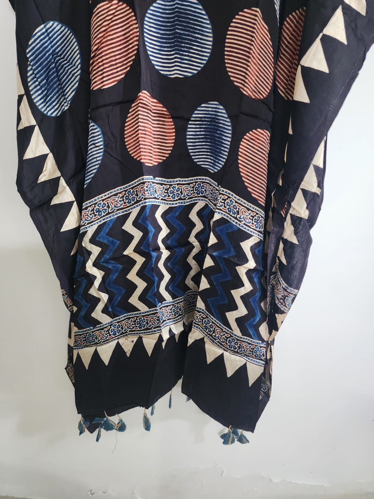 Ajrakh Kaftan in modal silk