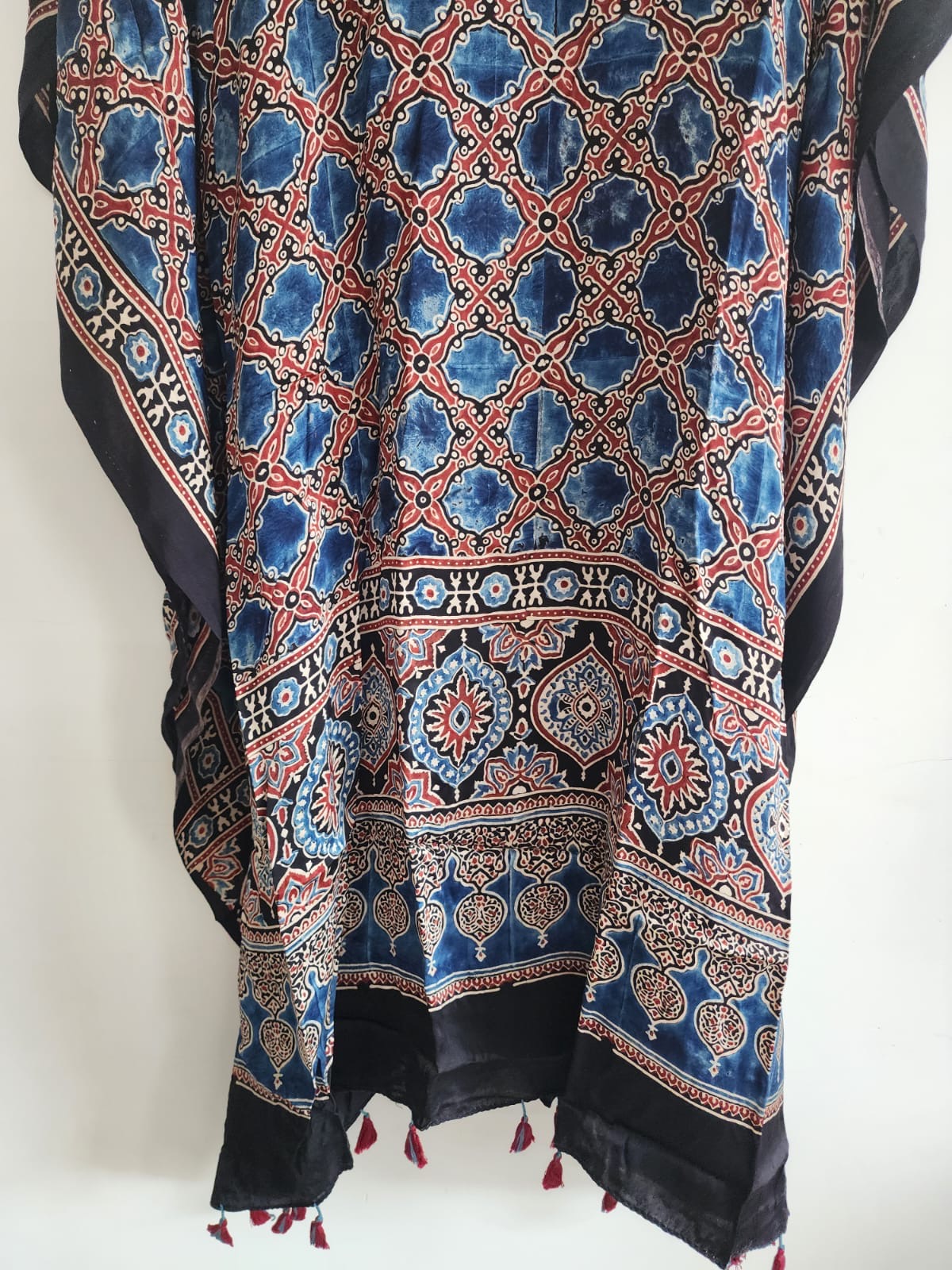 Ajrakh Kaftan in modal silk