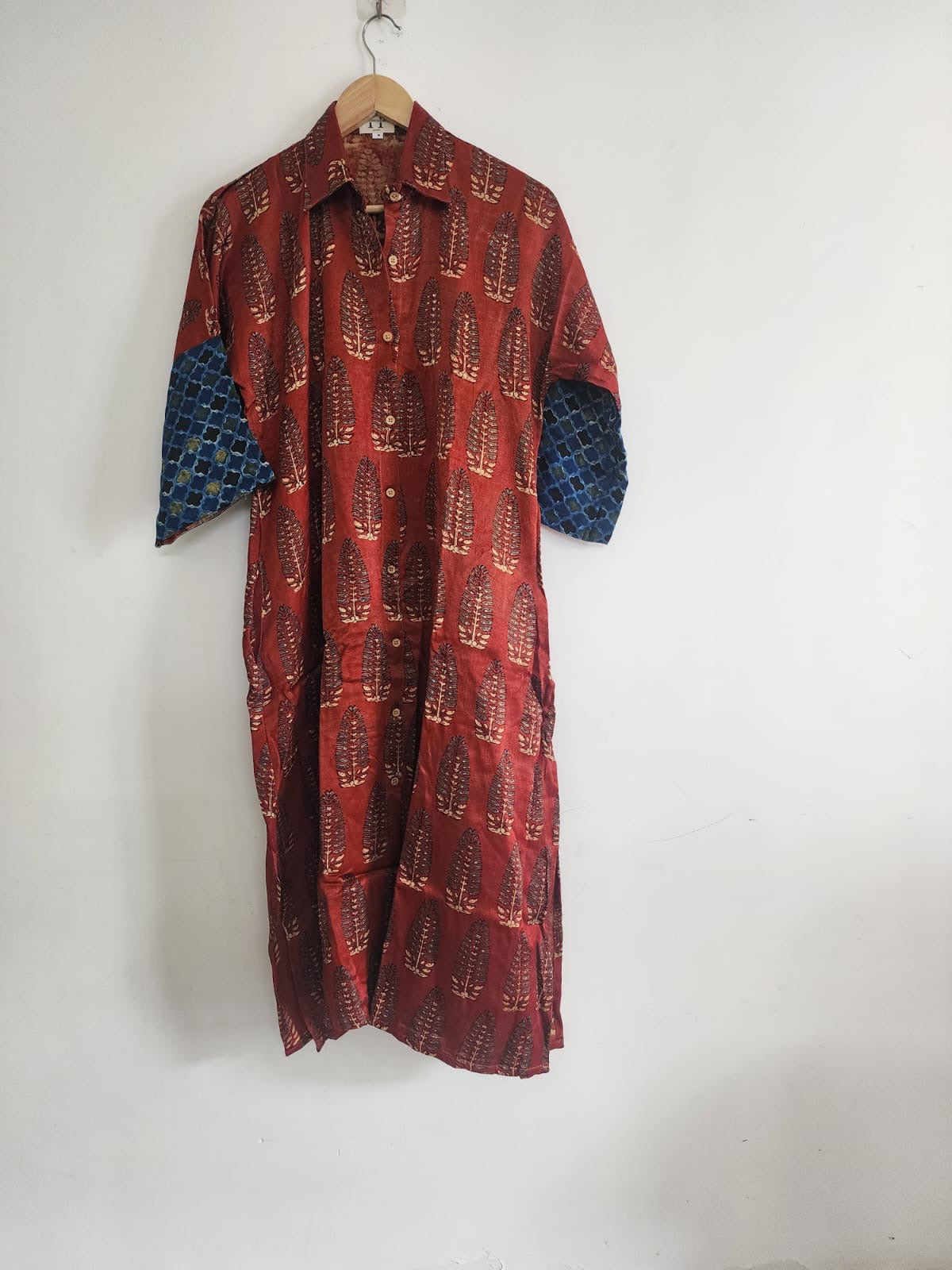 Ajrakh shirt dress