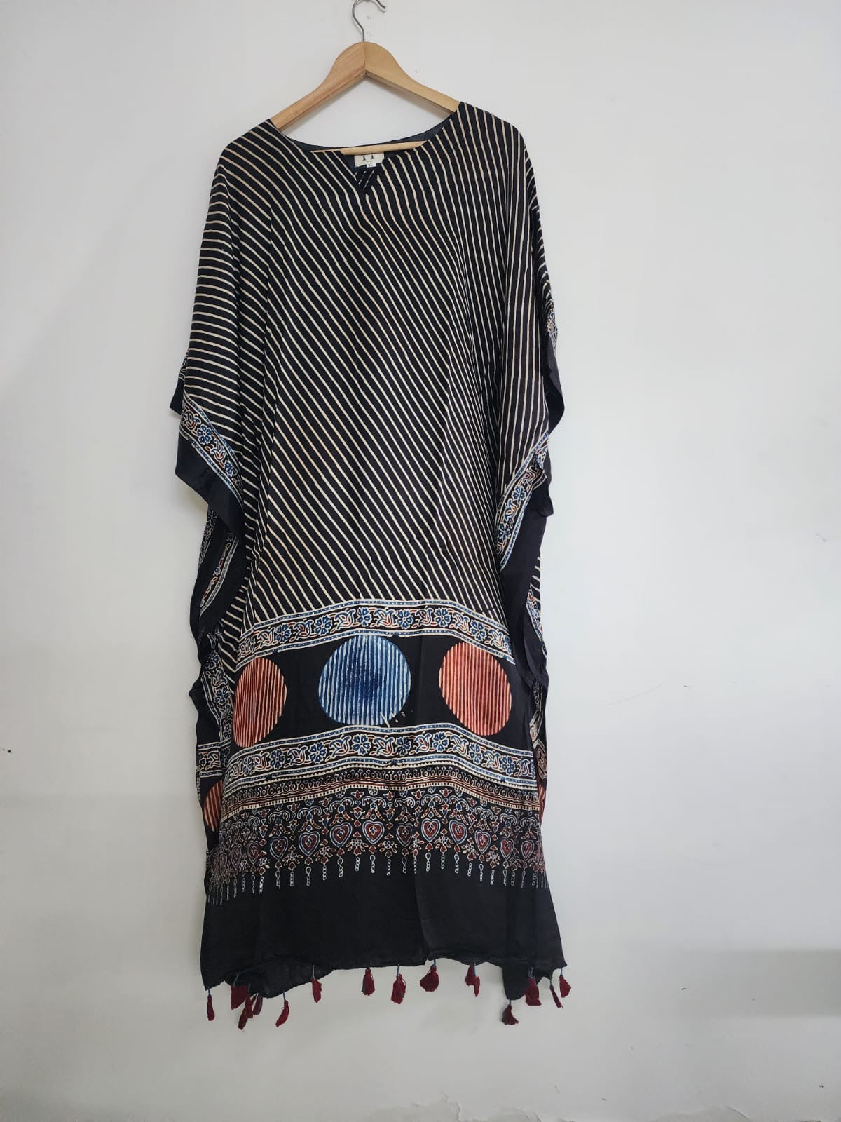 Ajrakh Kaftan in modal silk