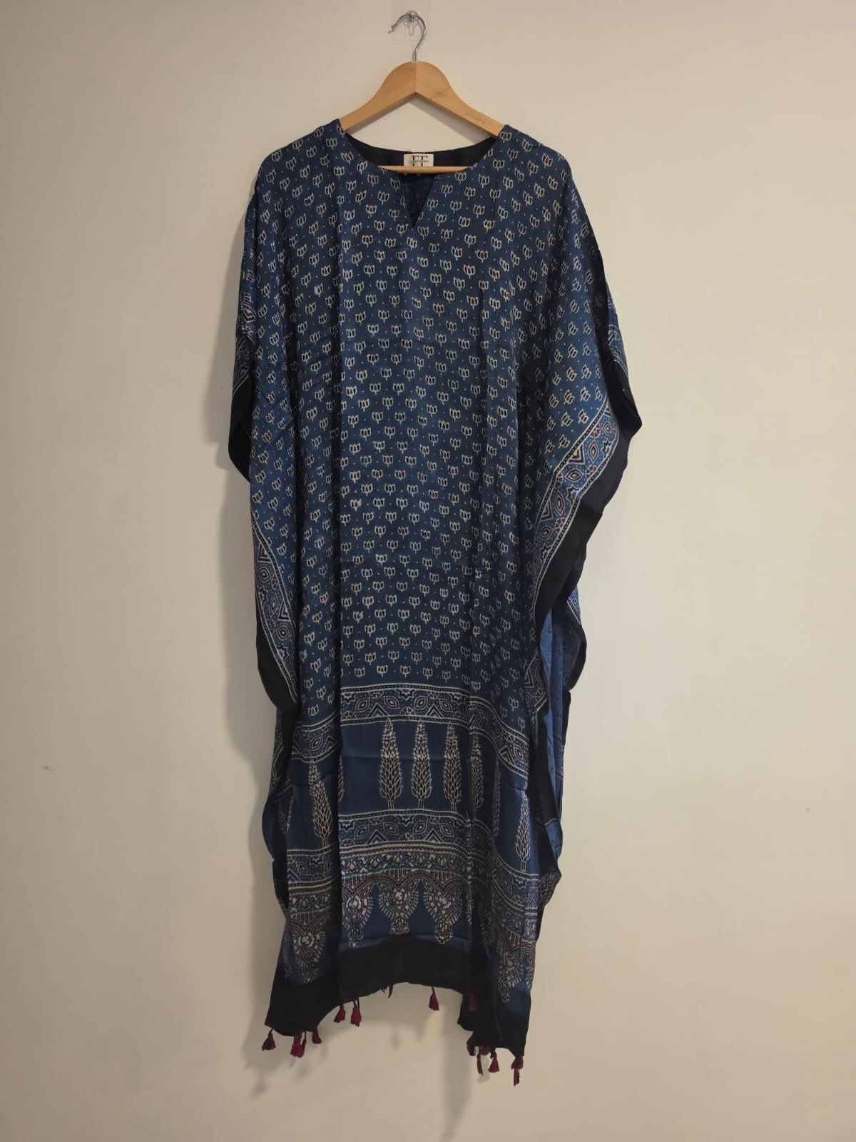 Ajrakh Kaftan in modal silk