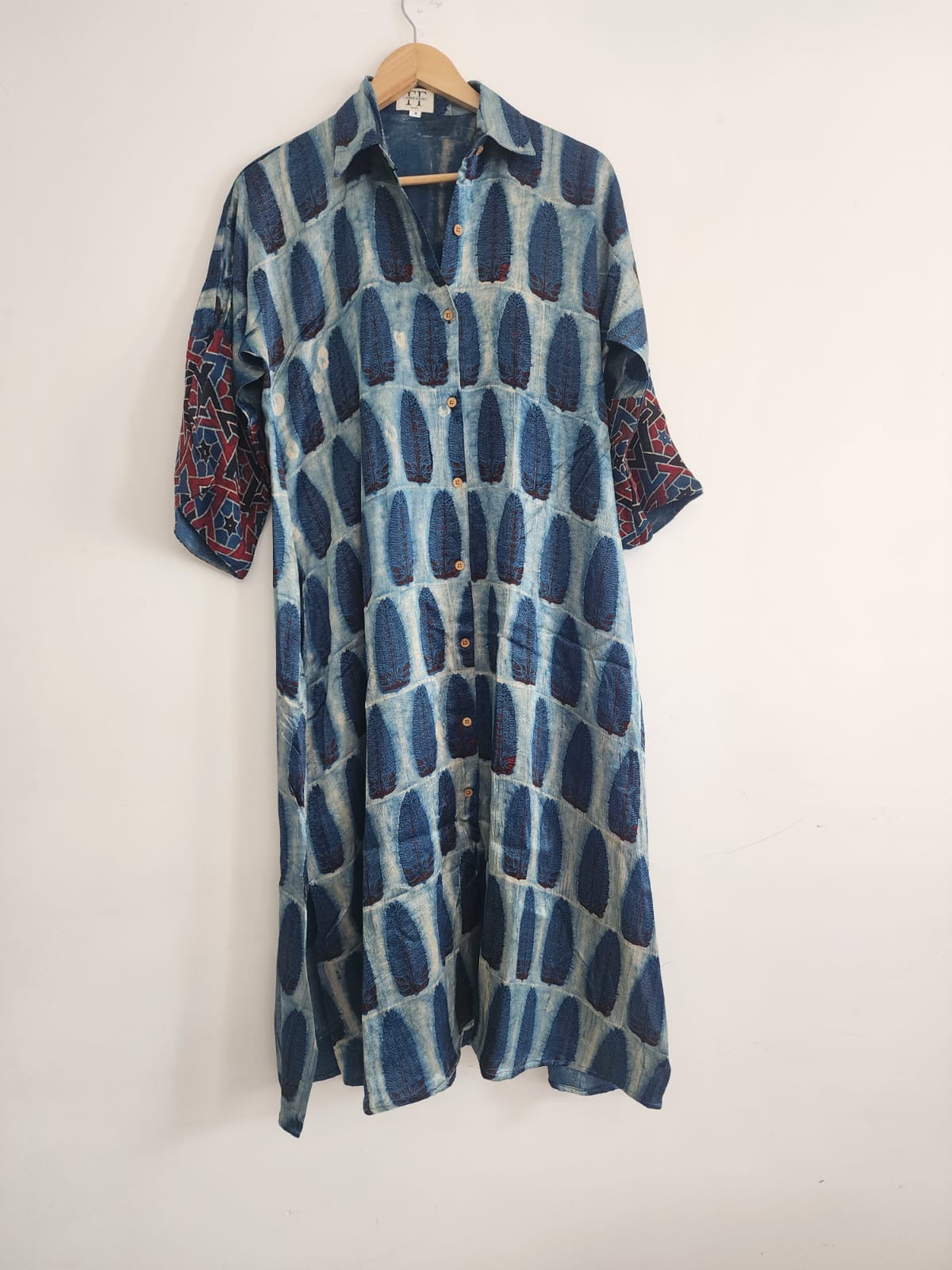Ajrakh shirt dress