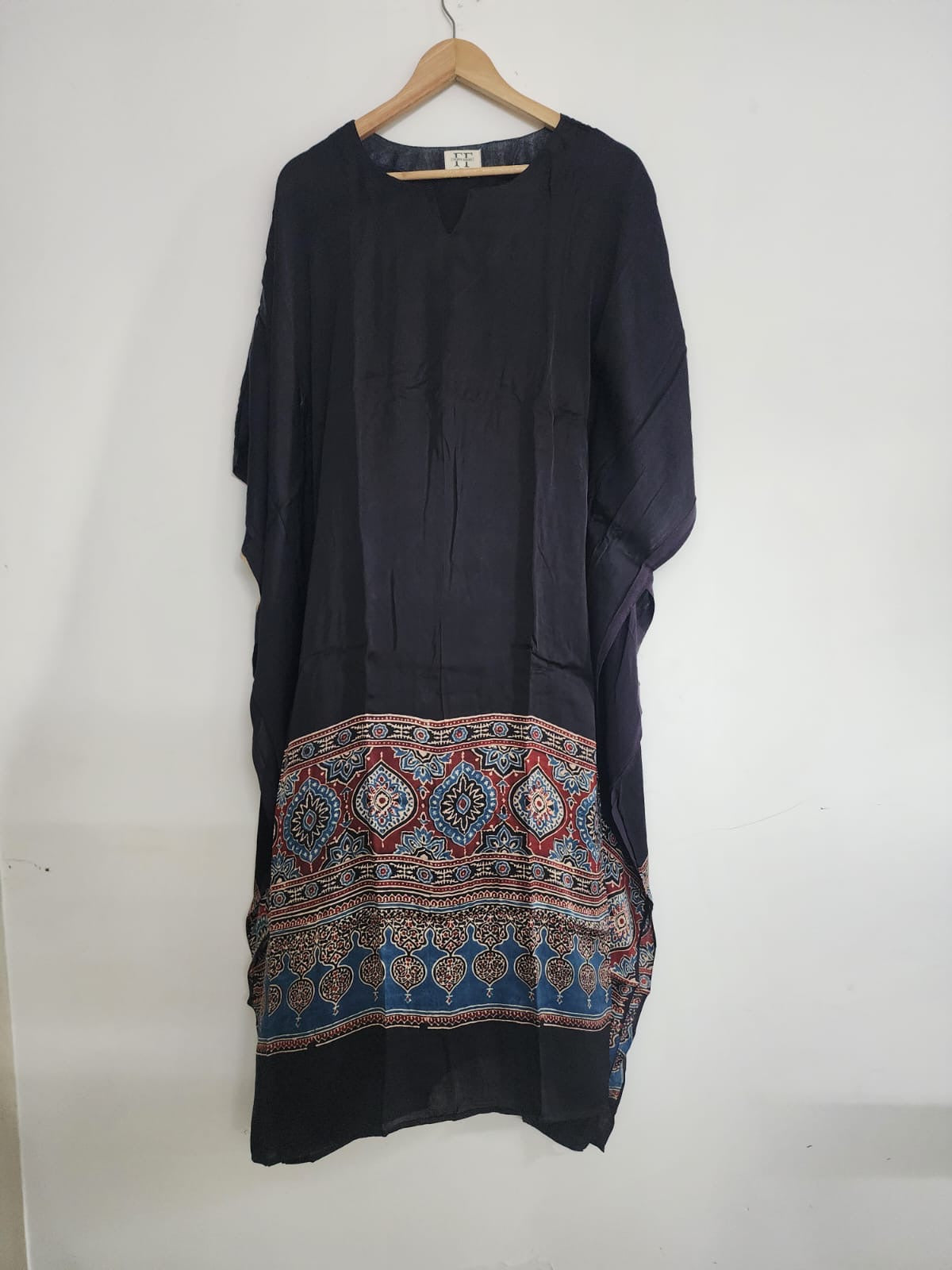 Ajrakh Kaftan in modal silk