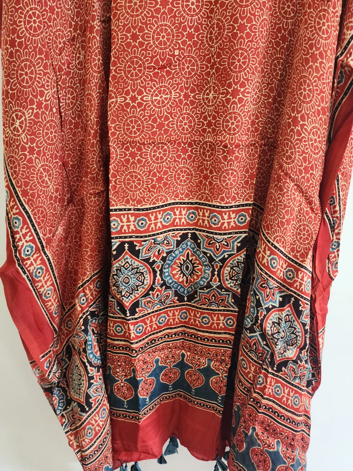 Ajrakh Kaftan in modal silk