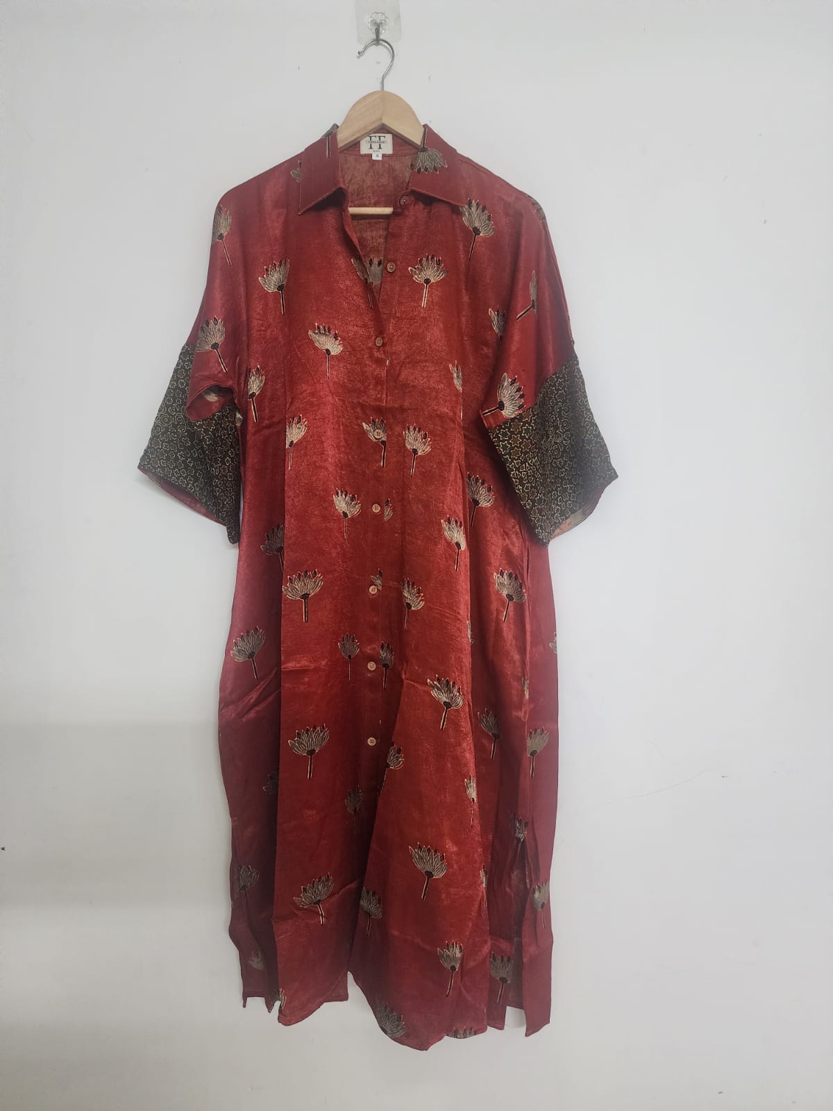 Ajrakh shirt dress