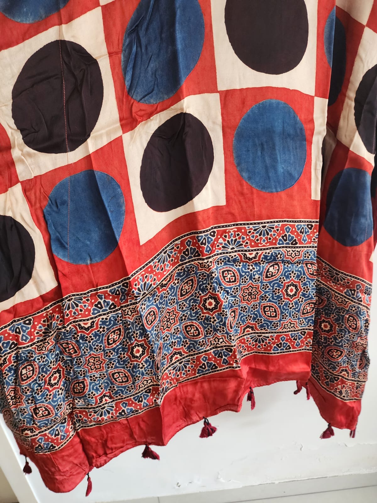 Ajrakh Kaftan in modal silk