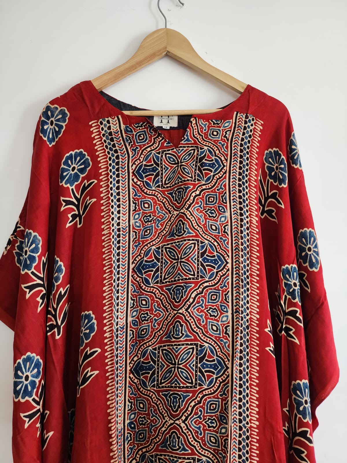 Ajrakh Kaftan in modal silk