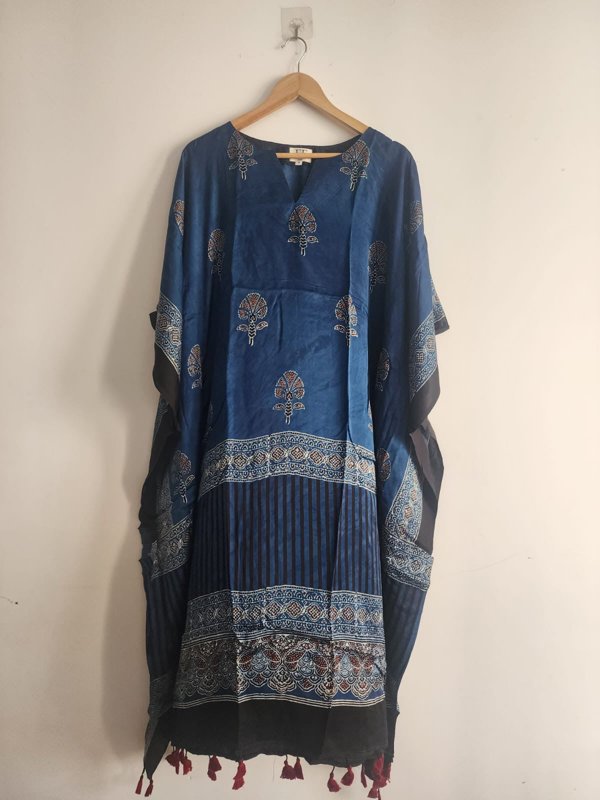 Ajrakh Kaftan in modal silk