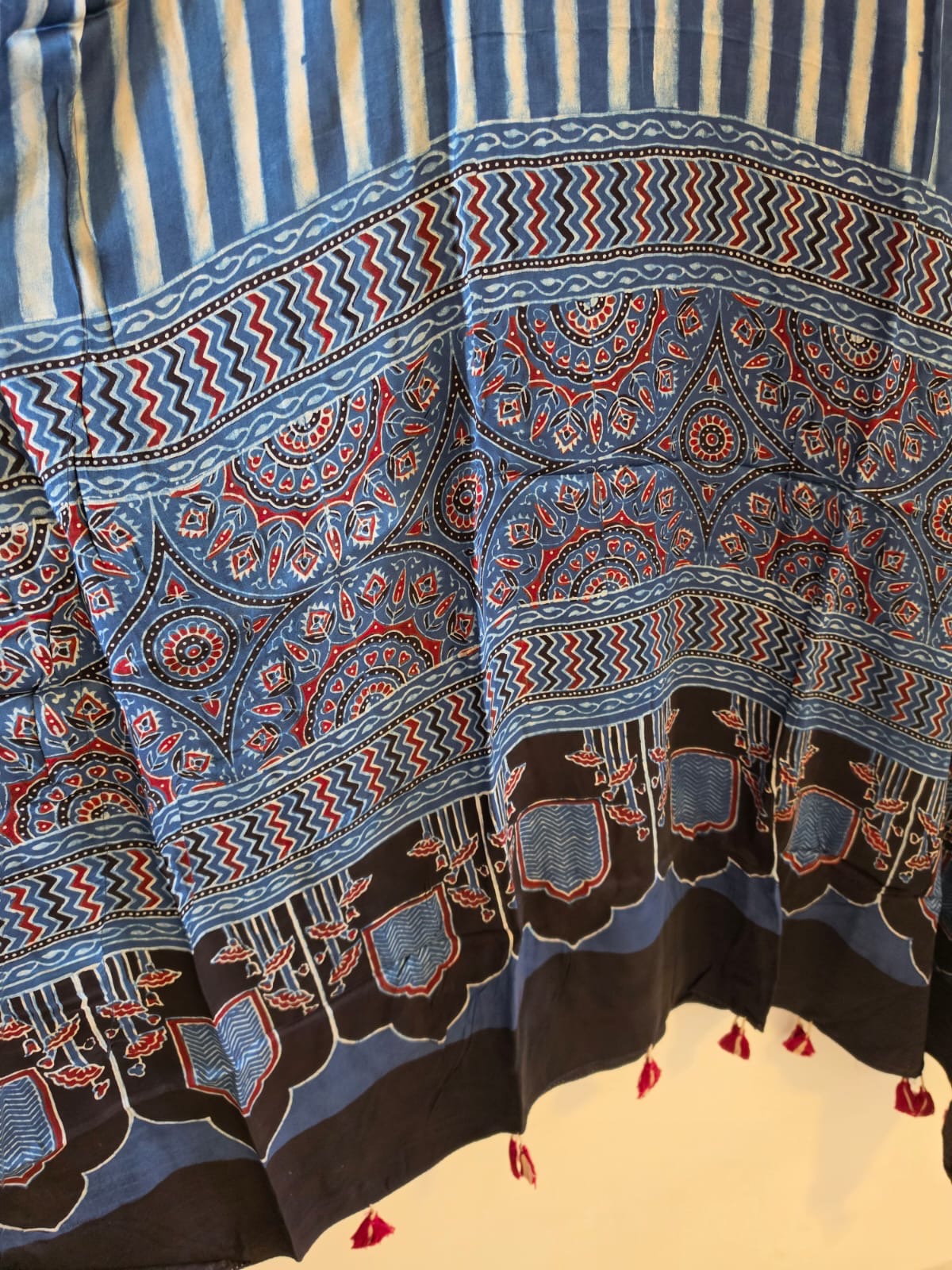 Ajrakh Kaftan in modal silk