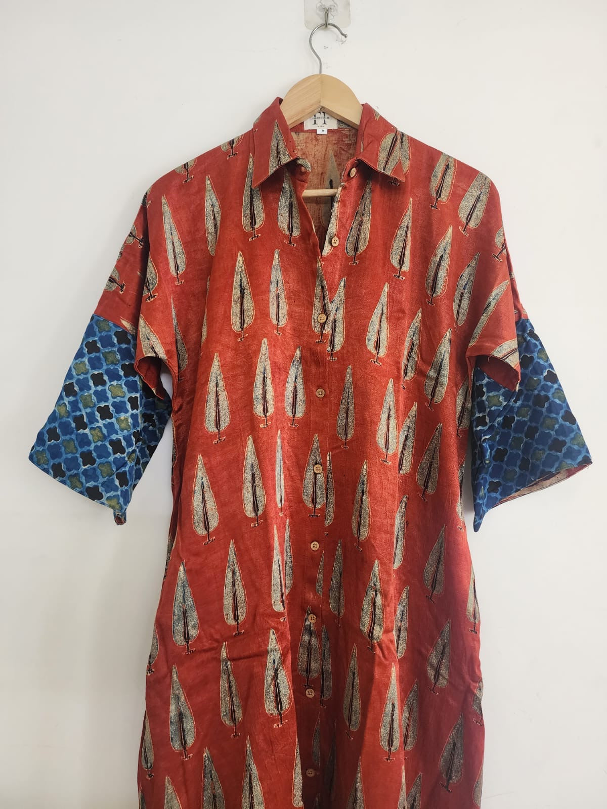 Ajrakh shirt dress
