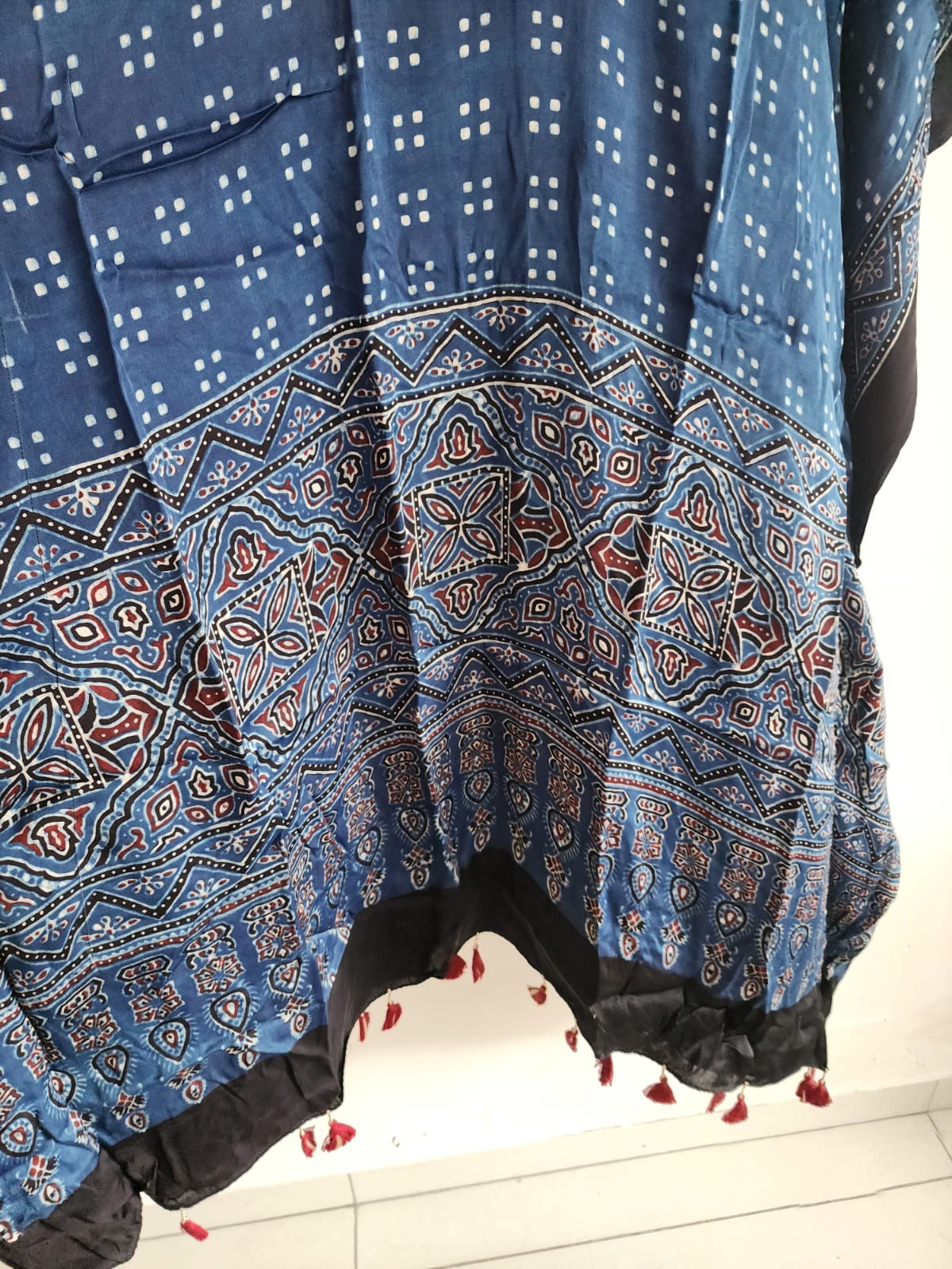 Ajrakh Kaftan in modal silk