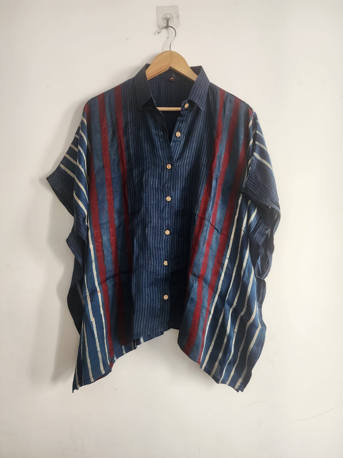 Ajrakh Kaftan shirt in modal silk