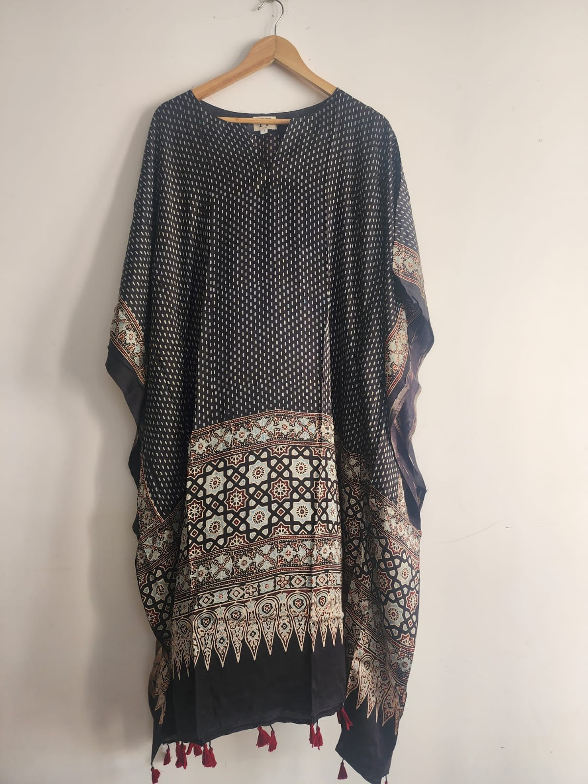 Ajrakh Kaftan in modal silk