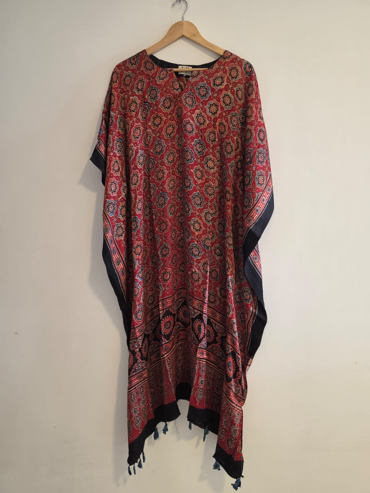 Ajrakh Kaftan in modal silk
