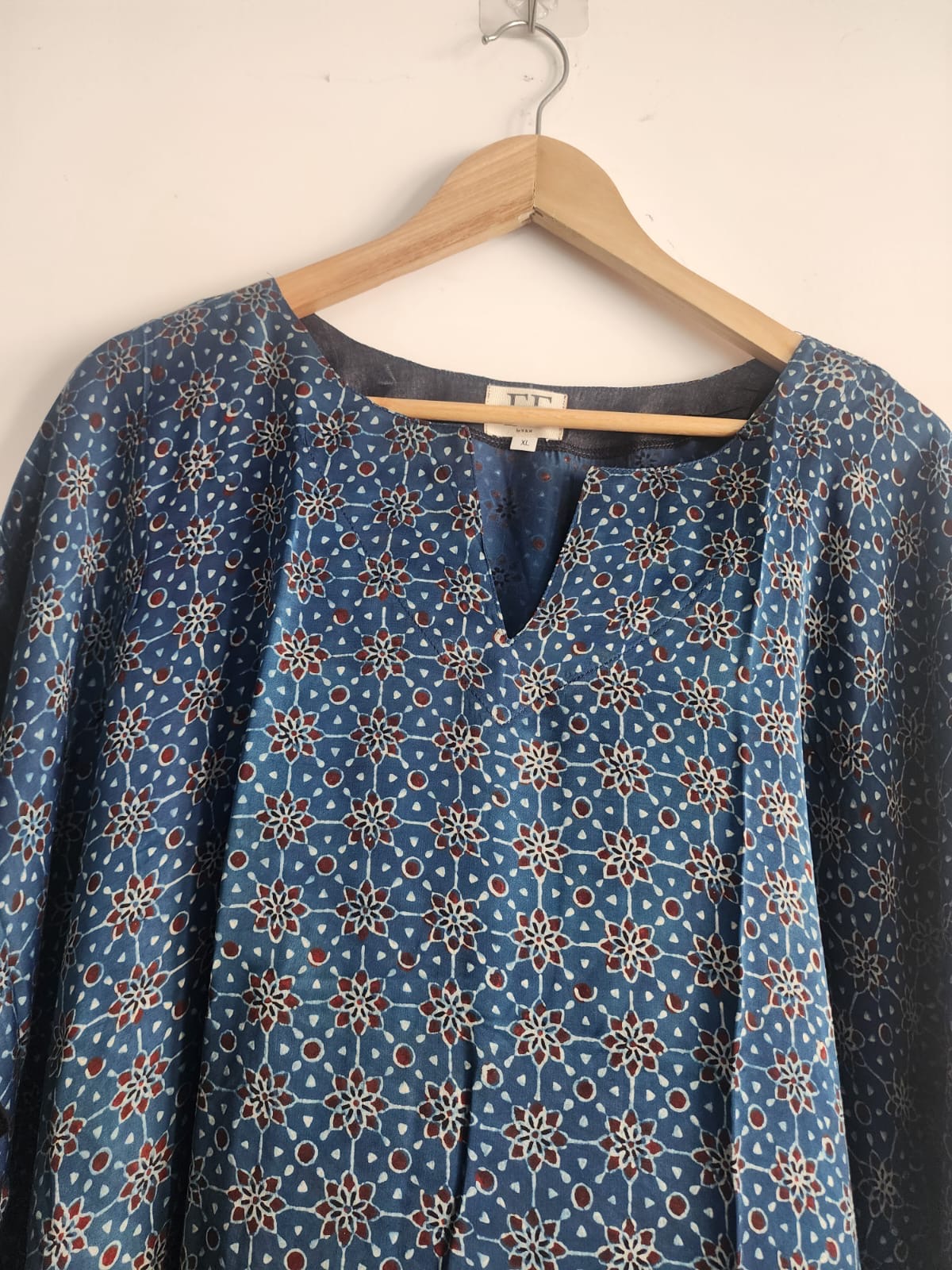 Ajrakh Kaftan in modal silk