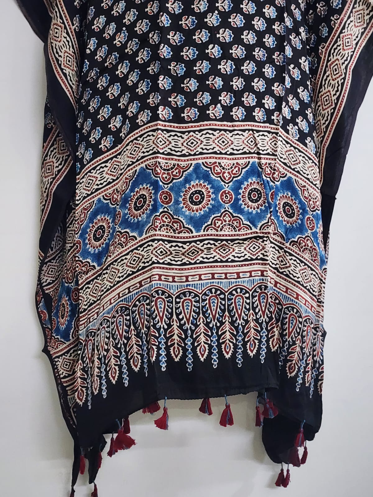 Ajrakh Kaftan in modal silk