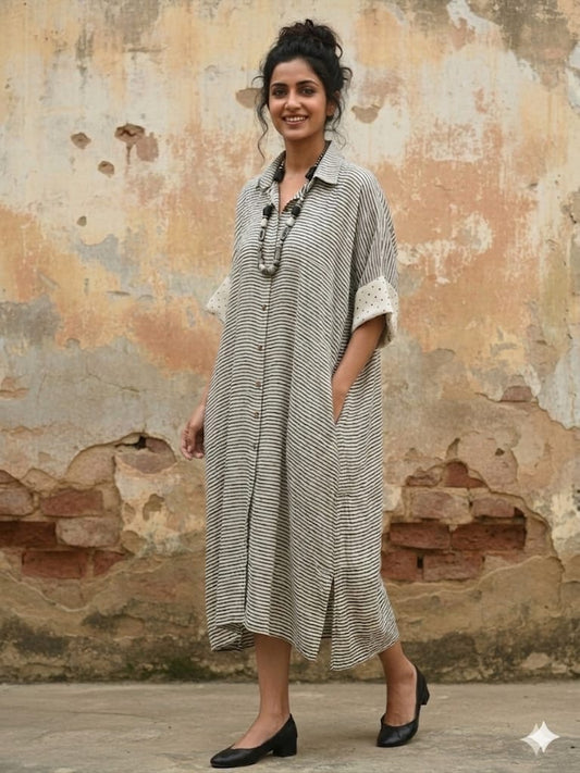 Ajrakh shirt dress