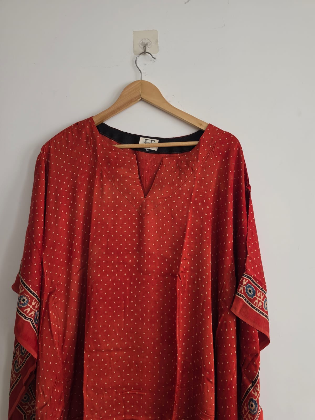 Ajrakh Kaftan in modal silk