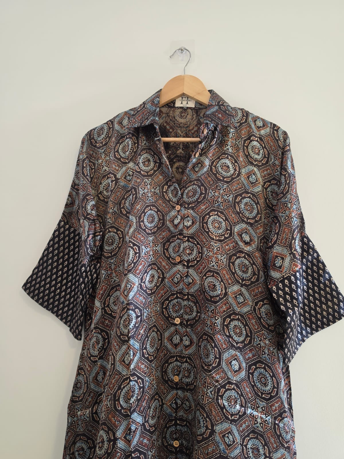 Ajrakh shirt dress