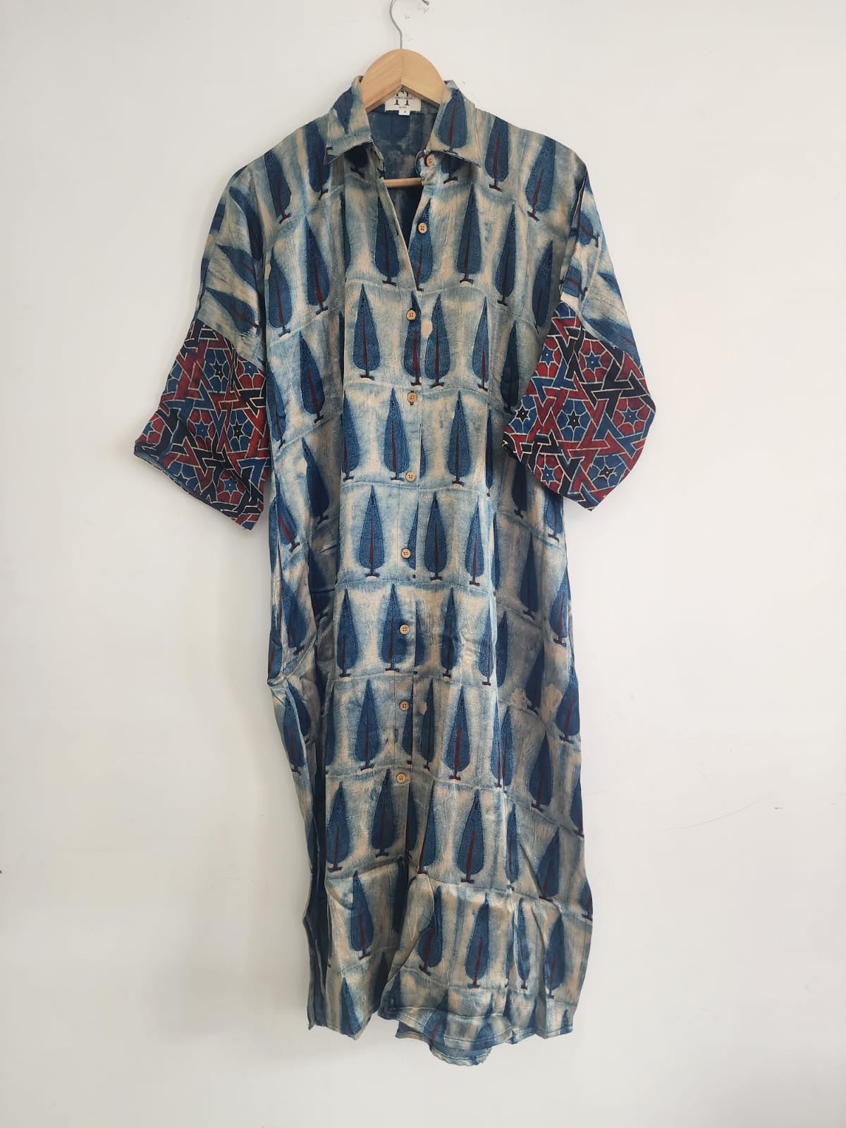 Ajrakh shirt dress