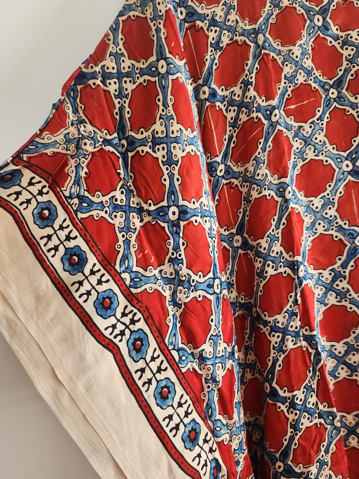 Ajrakh Kaftan in modal silk