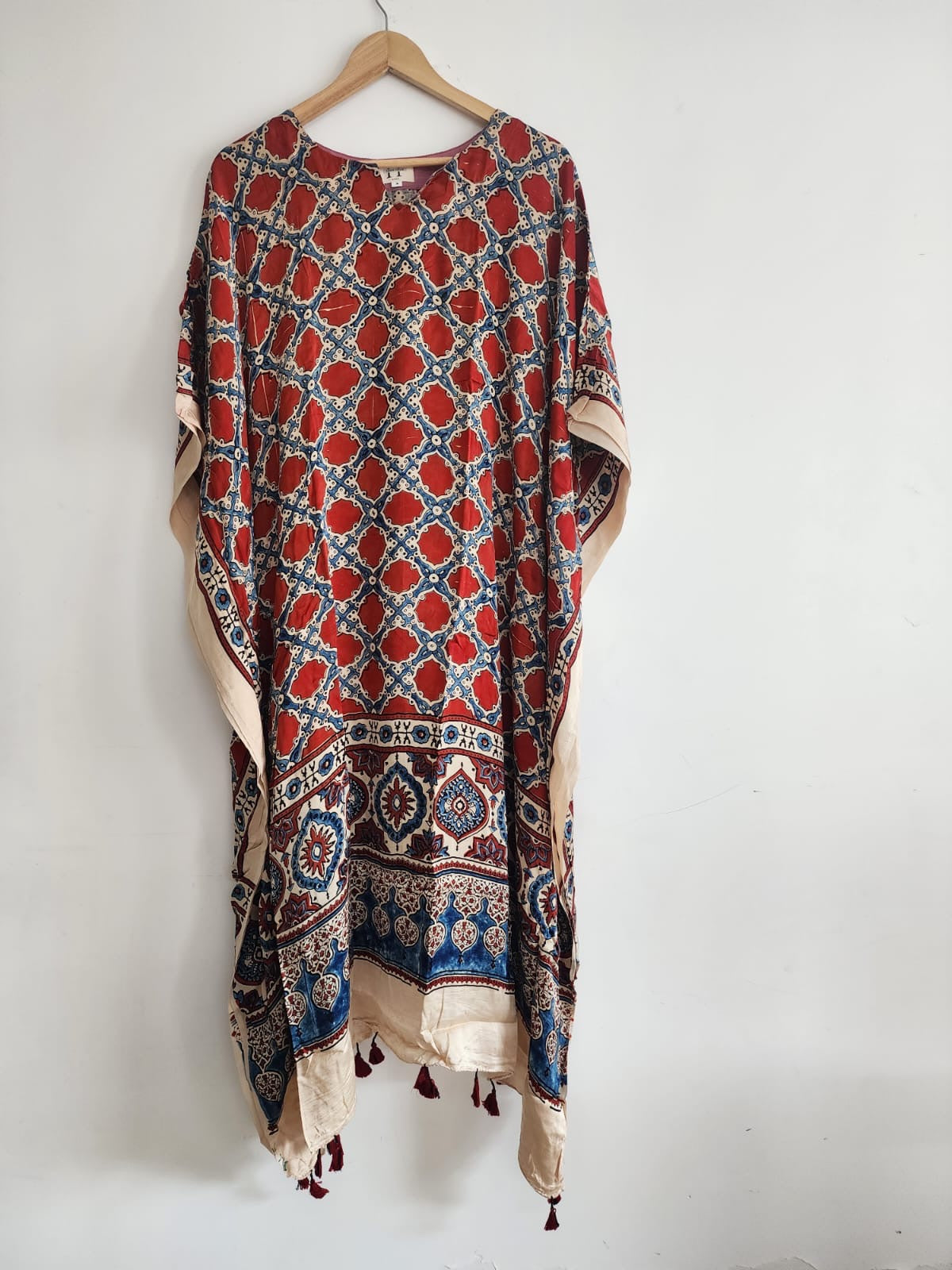 Ajrakh Kaftan in modal silk