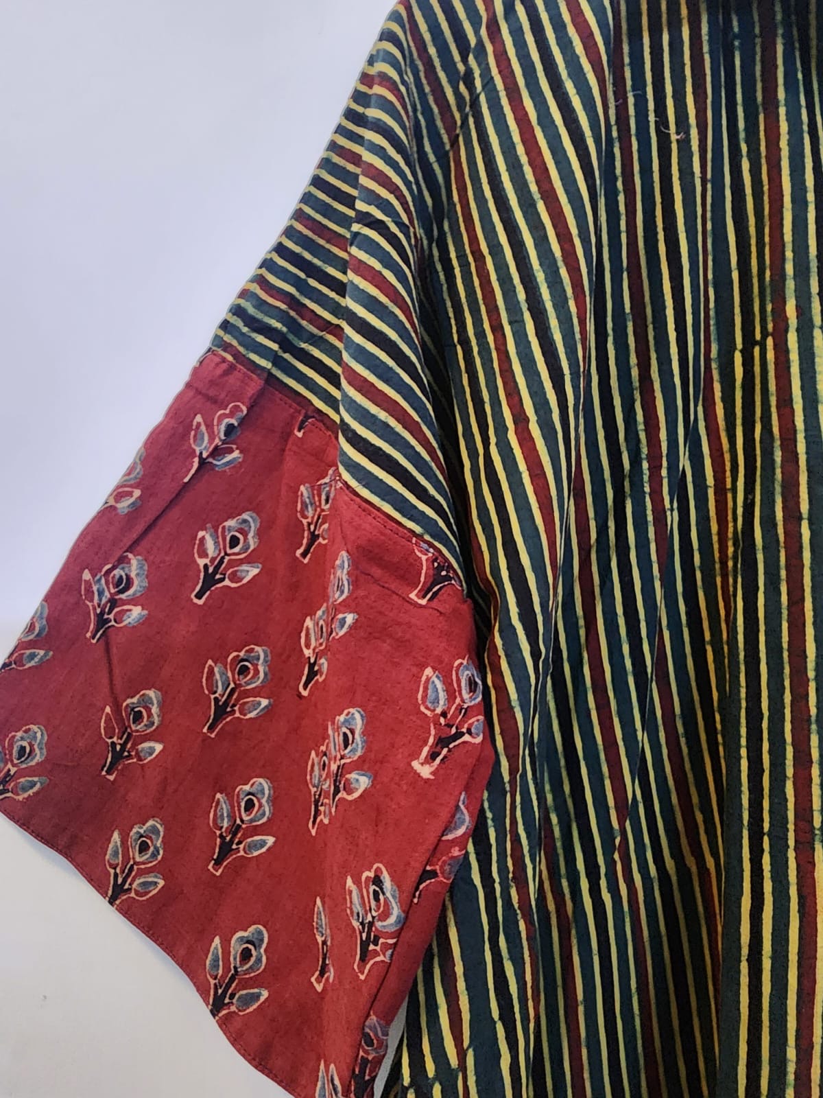 Ajrakh cotton shirt dress