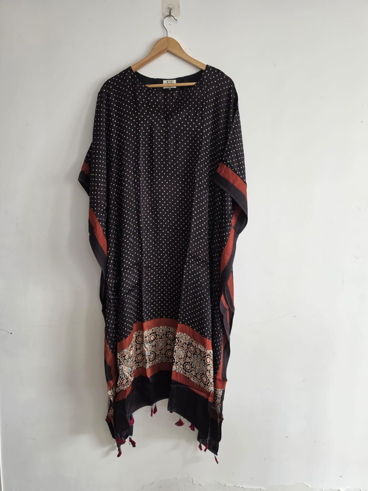 Ajrakh Kaftan in modal silk