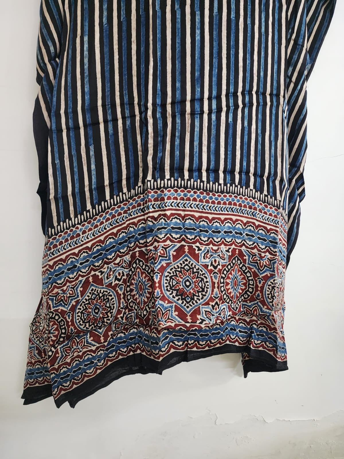 Ajrakh Kaftan in modal silk