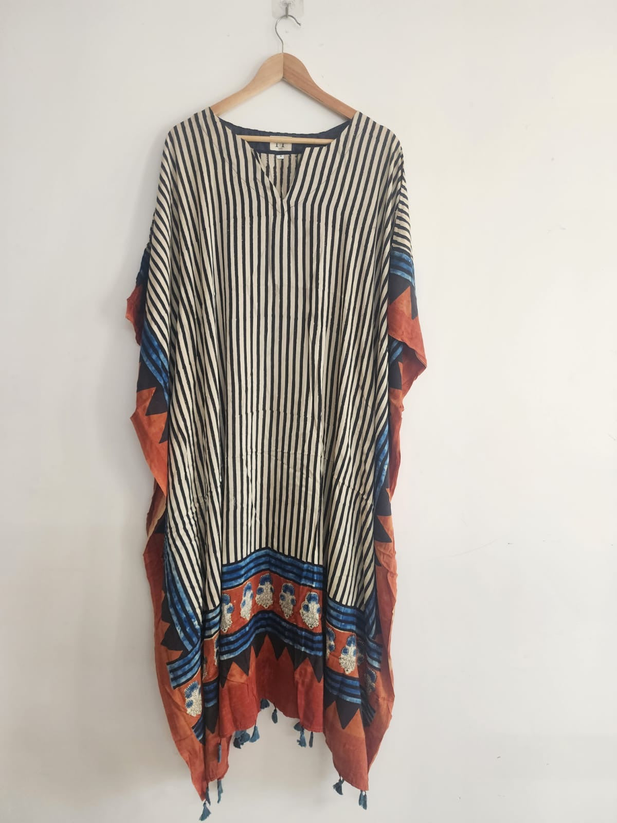 Ajrakh Kaftan in modal silk