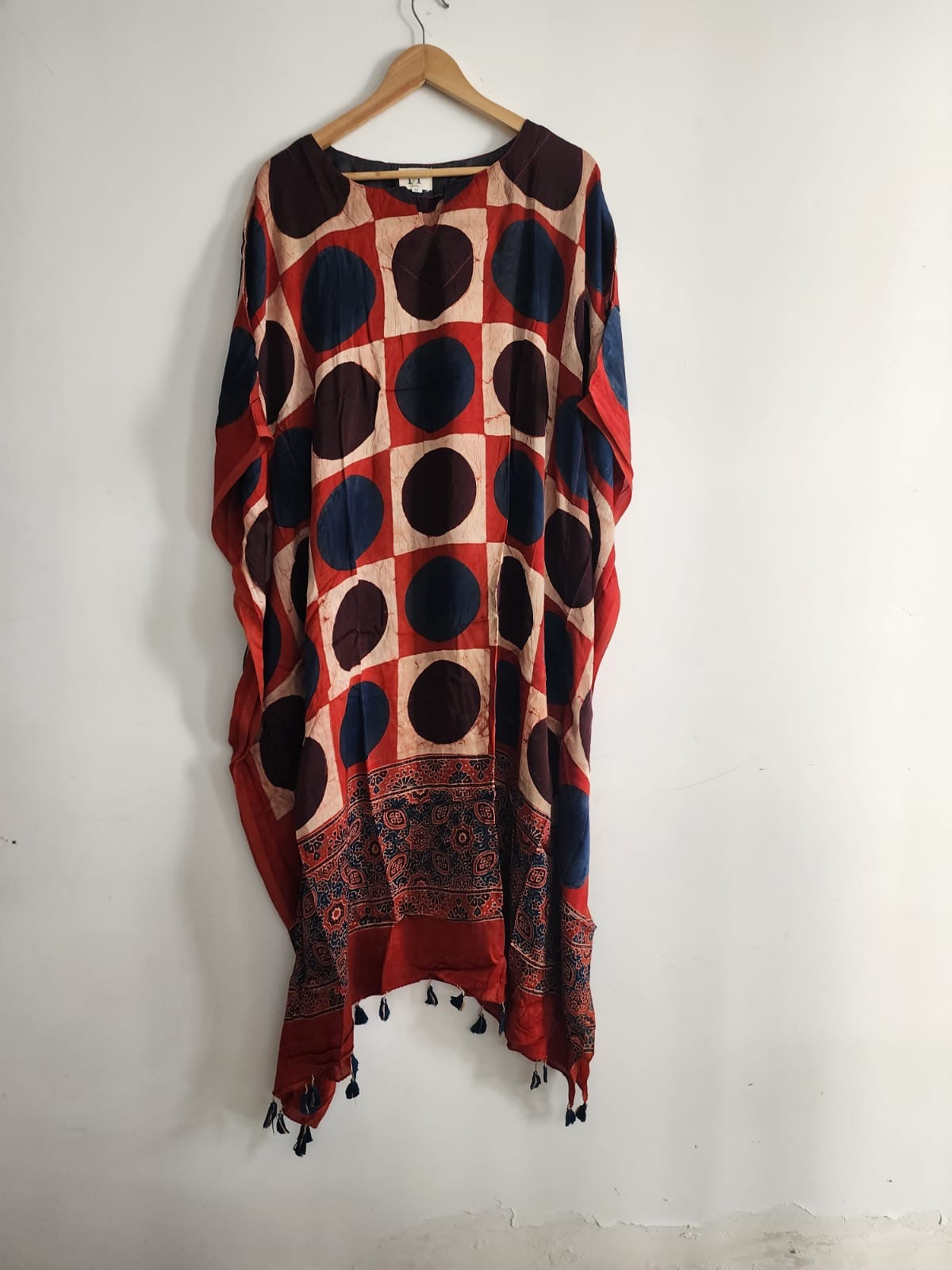 Ajrakh Kaftan in modal silk