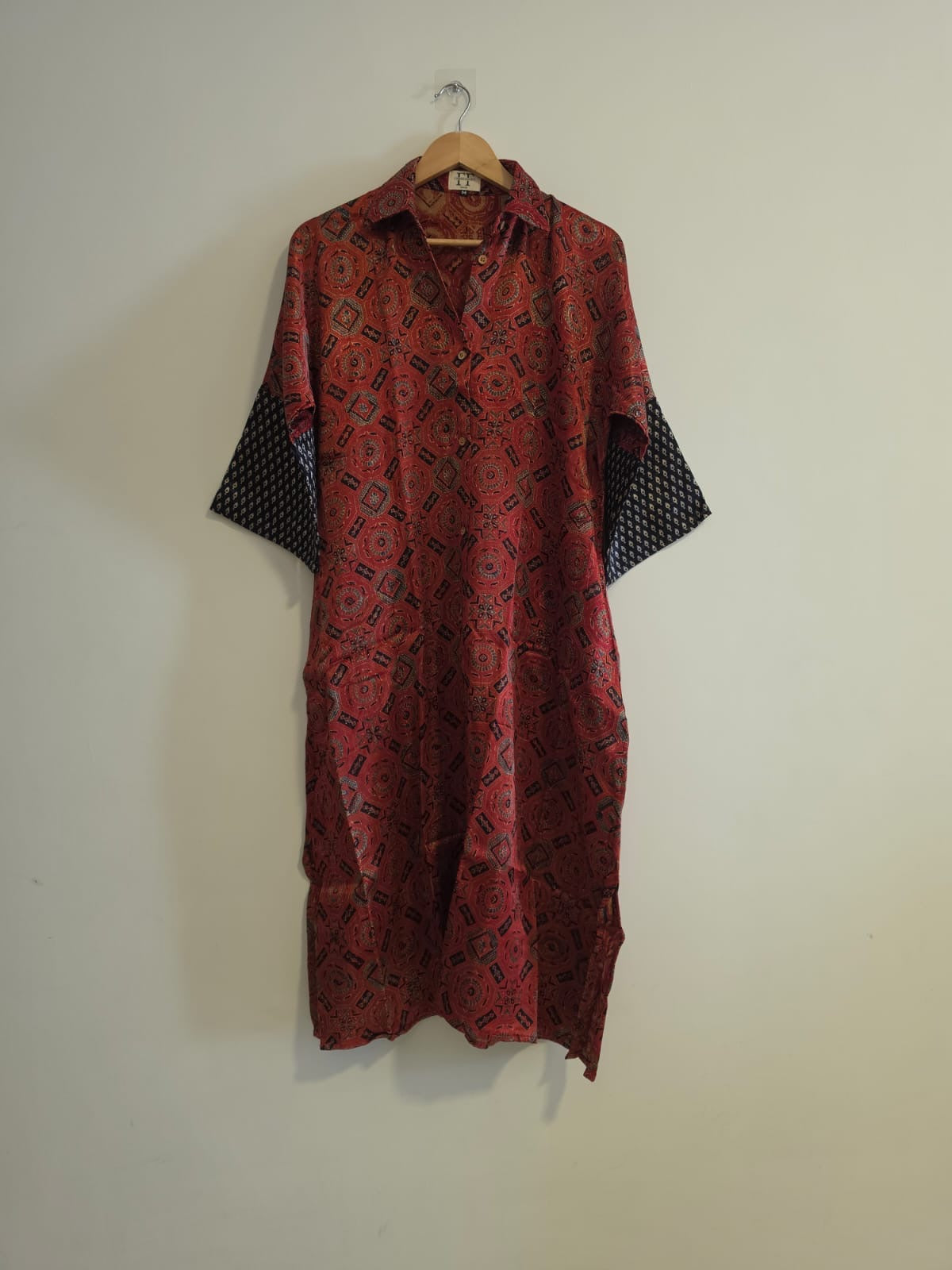 Ajrakh shirt dress
