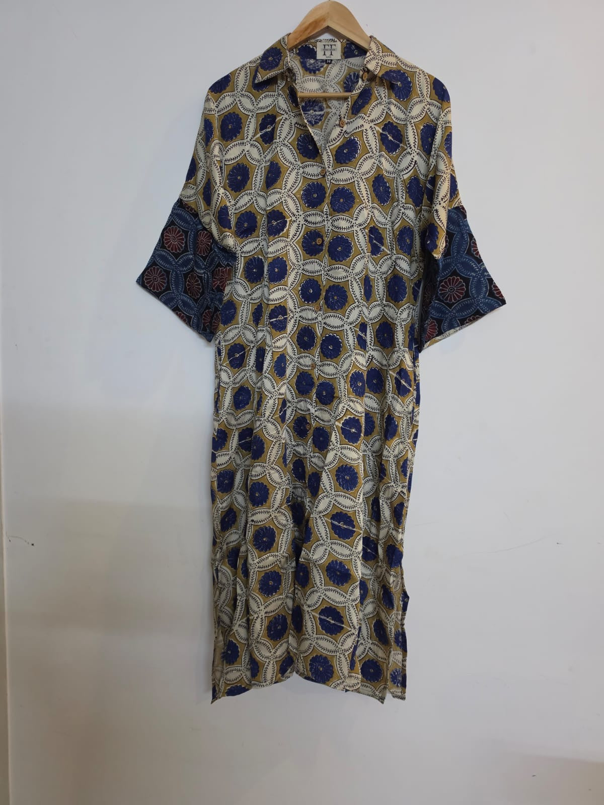 Ajrakh shirt dress