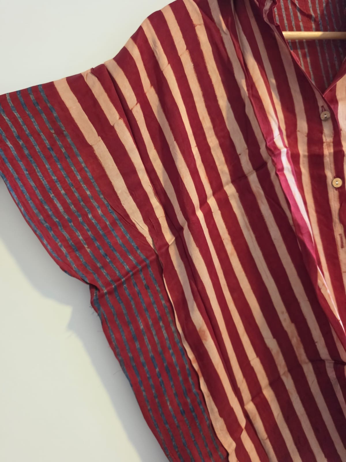Ajrakh Kaftan shirt in modal silk