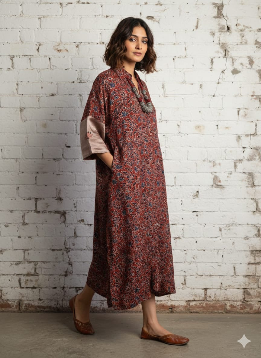 Ajrakh shirt dress