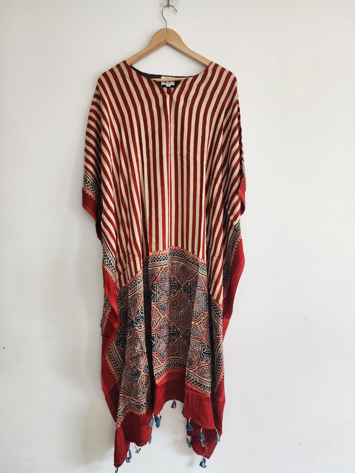Ajrakh Kaftan in modal silk