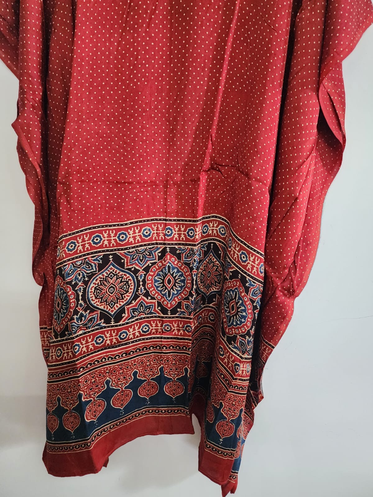 Ajrakh Kaftan in modal silk