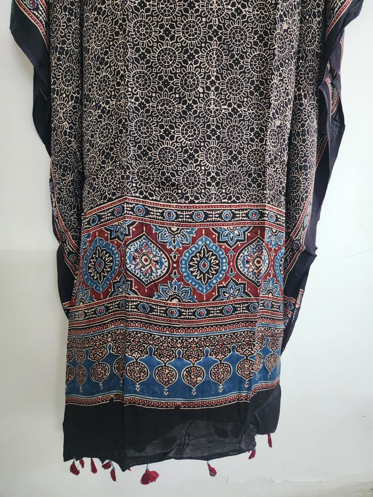 Ajrakh Kaftan in modal silk