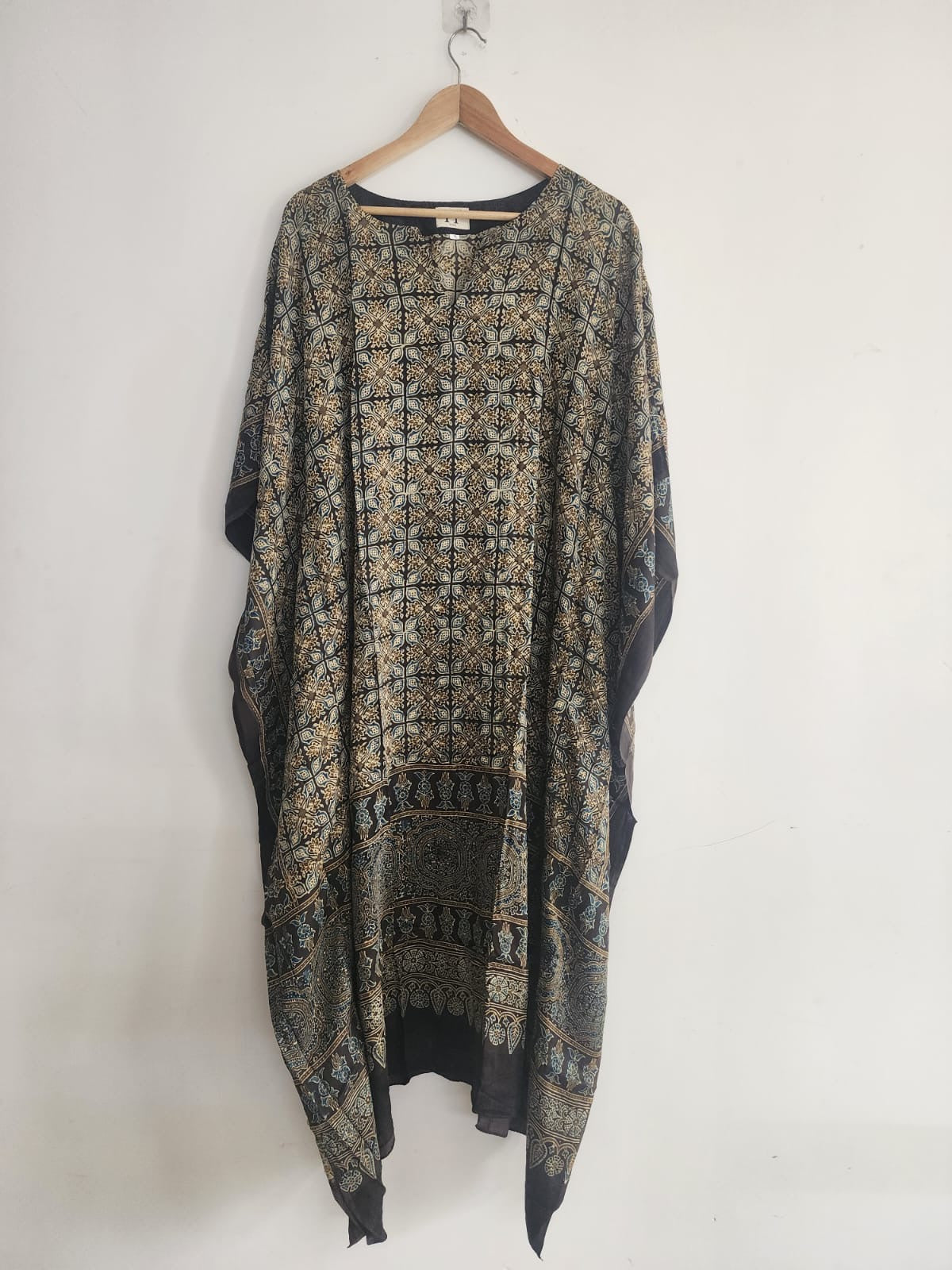 Ajrakh Kaftan in modal silk