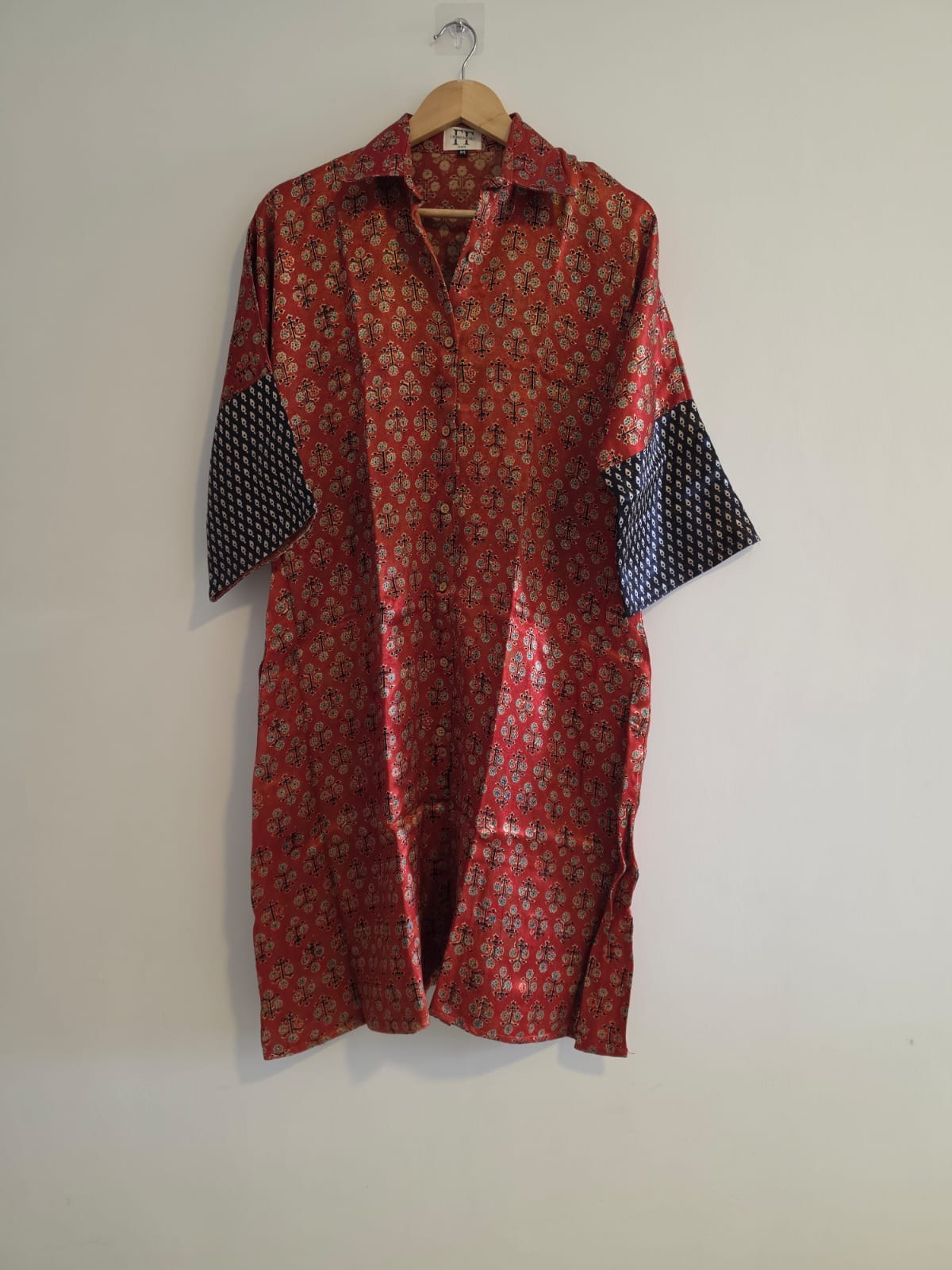 Ajrakh shirt dress (Short)