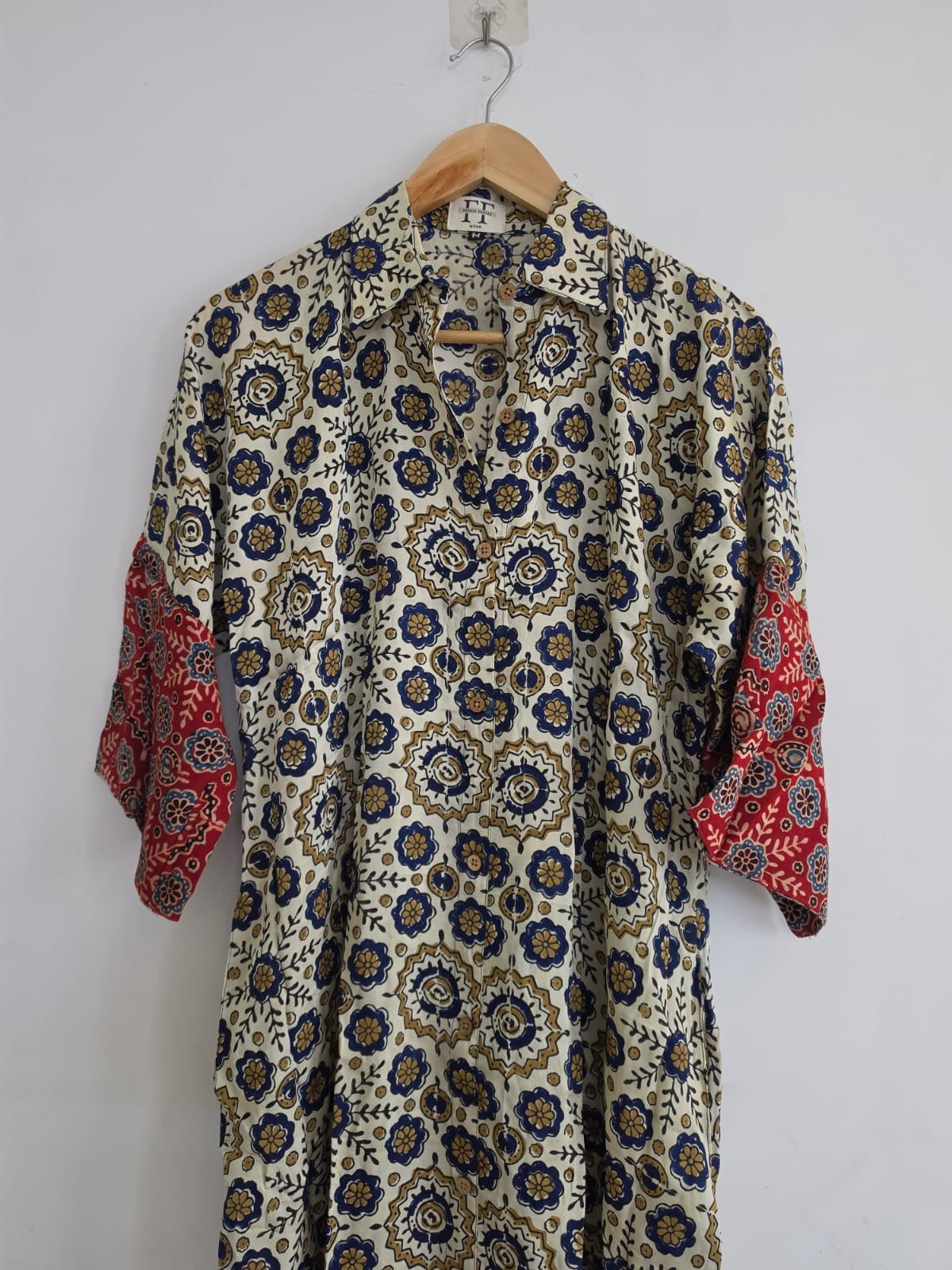 Ajrakh shirt dress