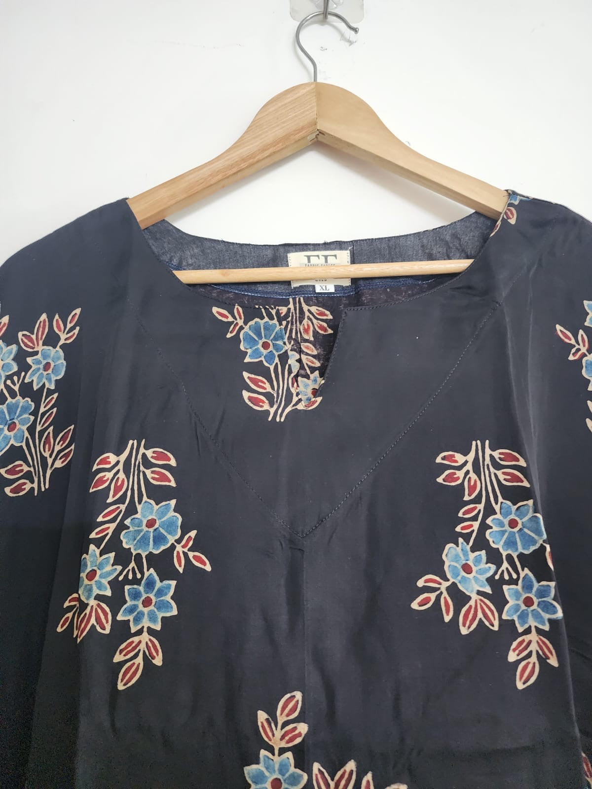 Ajrakh Kaftan in modal silk