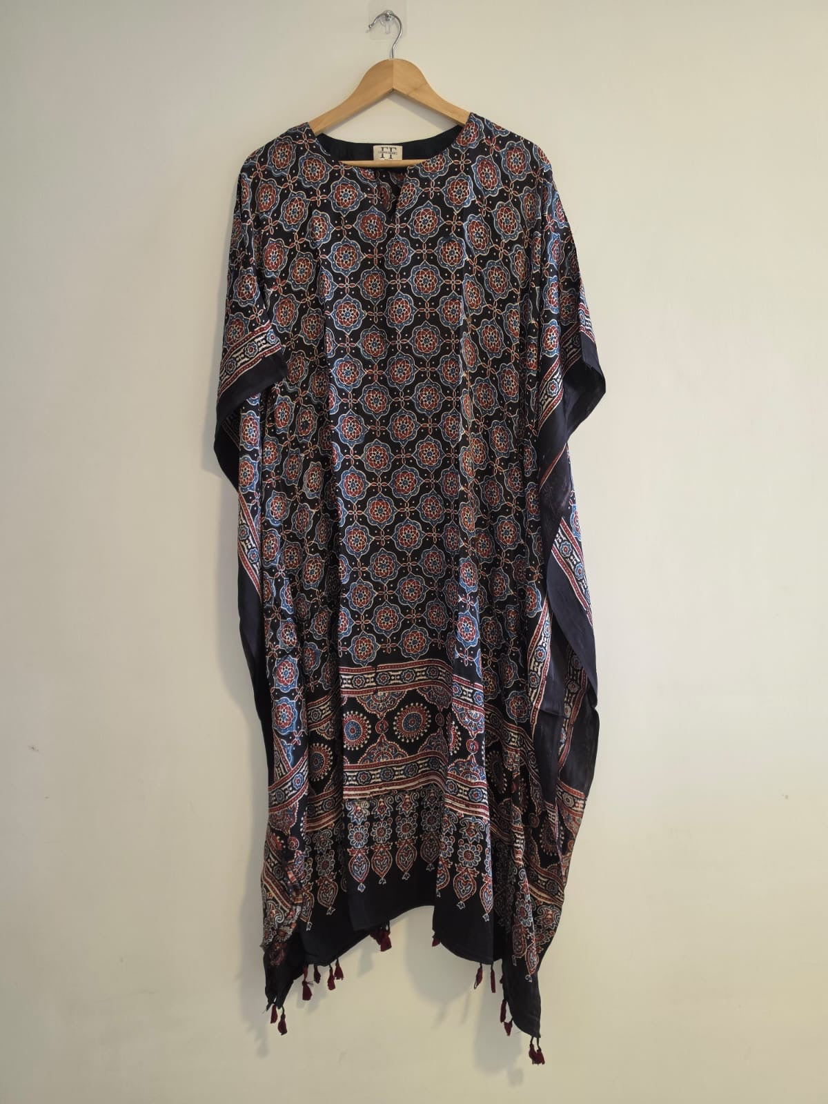 Ajrakh Kaftan in modal silk
