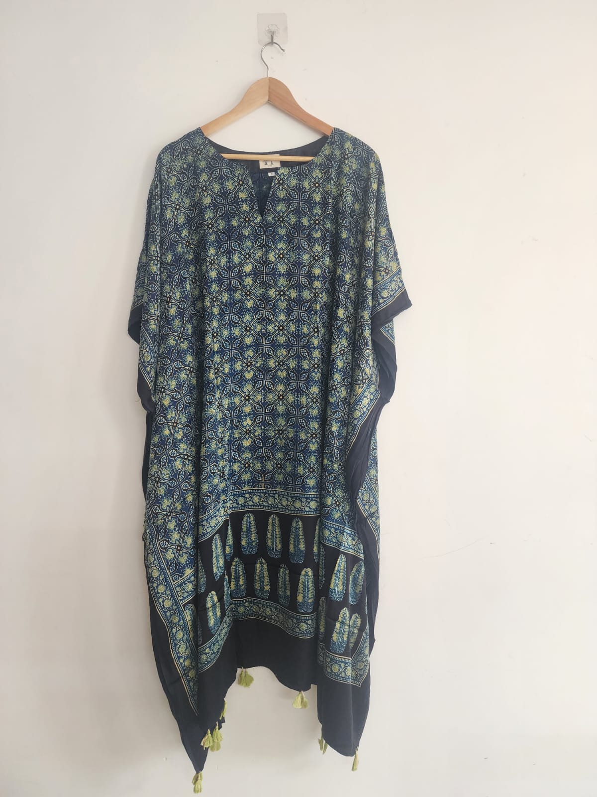 Ajrakh Kaftan in modal silk