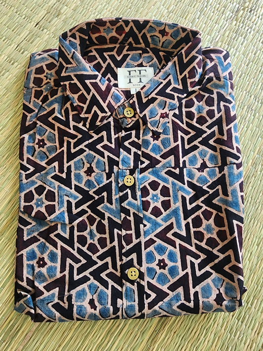 Cotton Full Sleeve Shirt (Ajrakh collection)