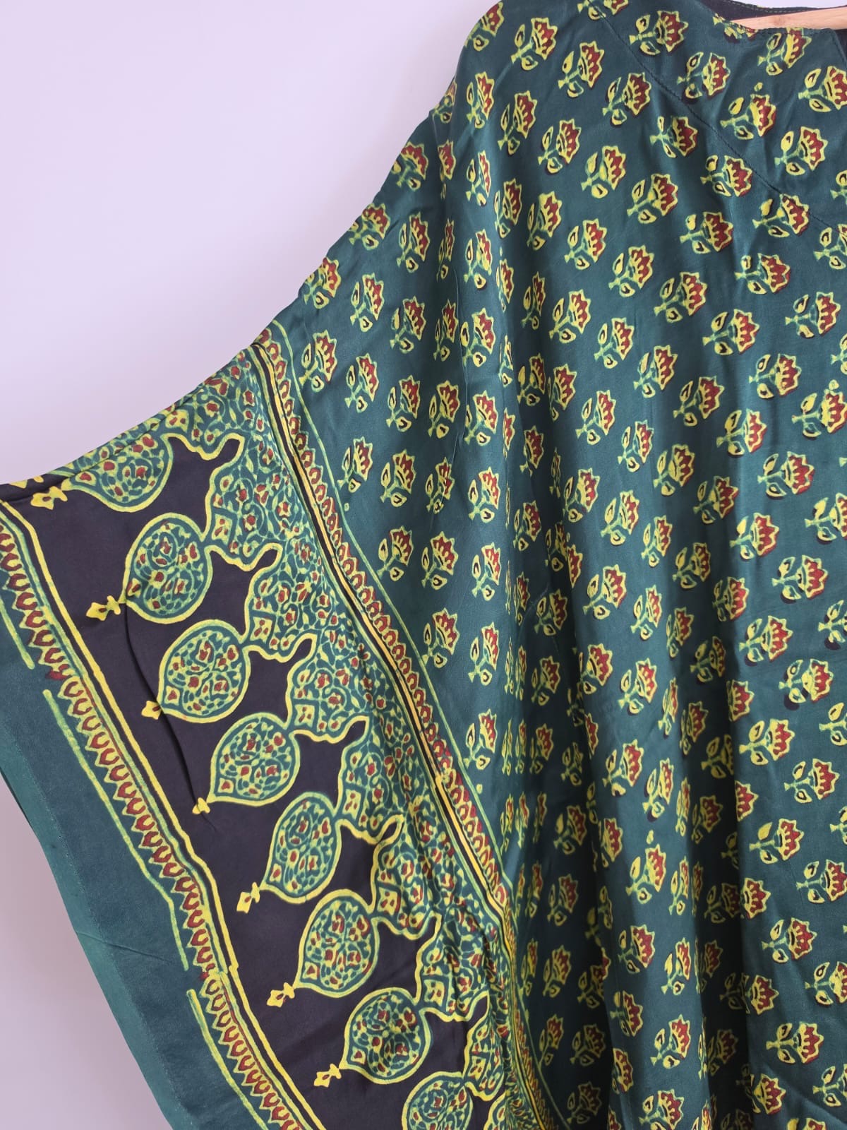 Ajrakh Kaftan in modal silk