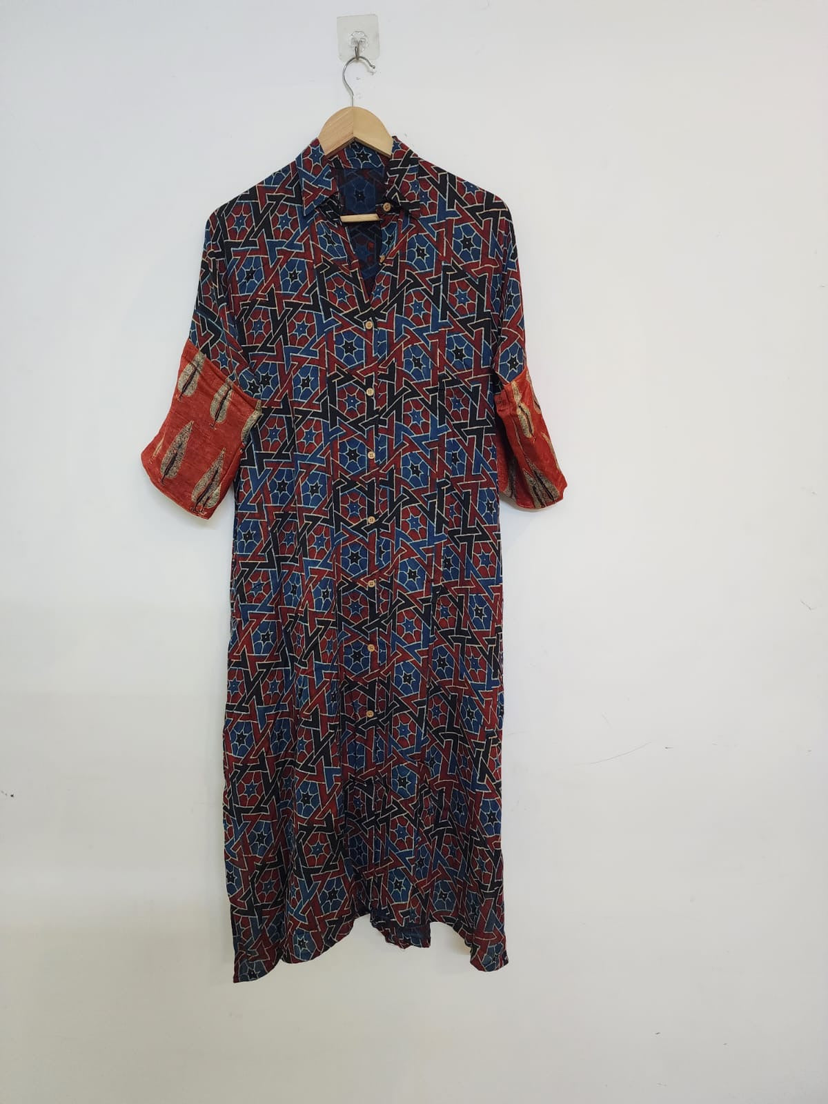 Ajrakh shirt dress